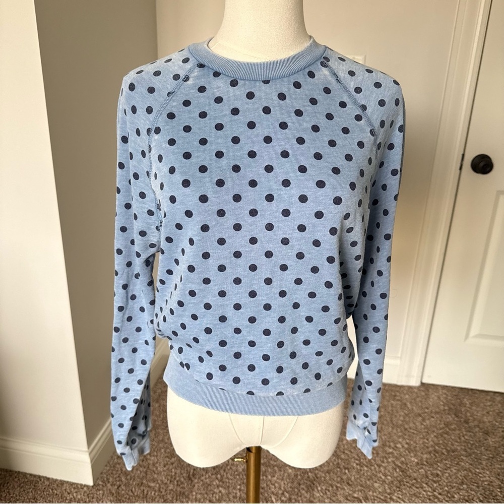 Alternative Blue Polka Dot Women's Sweatshirt Small